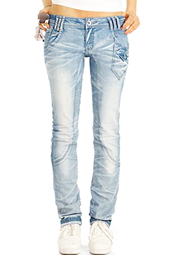 BE STYLED Damenjeans Low Waist Straight Jeans Hose, gerade Designer Jeans j22g-1 L von BE STYLED