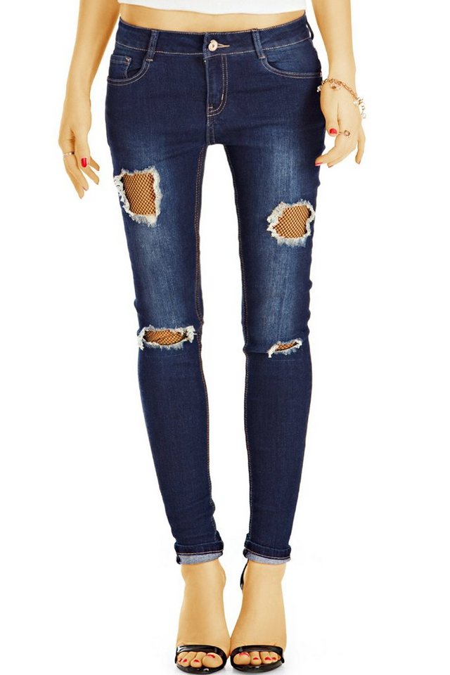 be styled Destroyed-Jeans zerrissene low waist Damen Hosen, Röhrenjeans j38g zerrissene elemente von be styled