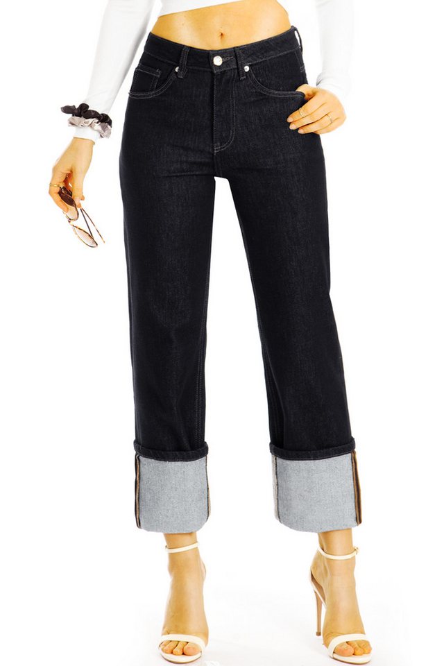 be styled High-waist-Jeans High waist Mom Jeans Hose - weite Bequeme Stretchjeans - Damen - j22k mit Stretch-Anteil von be styled