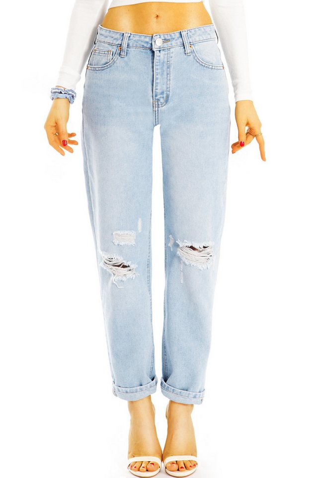 be styled High-waist-Jeans Lockere Boyfriend Jeans Hose bequem stretchig High - Damen - j6k-1 mit Stretch-Anteil von be styled