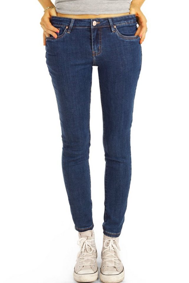 be styled Low-rise-Jeans Hüftjeans Skinny Hose - Stretch slim Röhrenjeans - Damen- j27p-1 mit Stretch-Anteil, 5-Pocket-Style von be styled