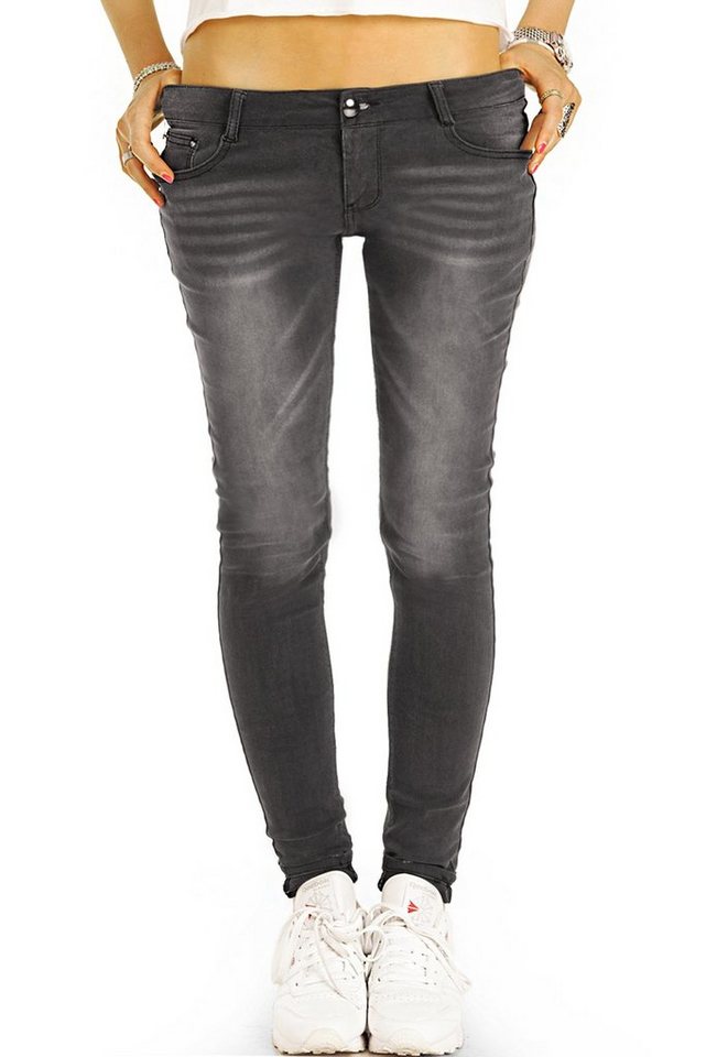 be styled Low-rise-Jeans Skinny low waist Hüftjeans enge Röhrenjeans Hosen - Damen - j40f mit Stretch-Anteil, 5-Pocket-Style, low waist, hüftig, niedrige Leibhöhe, skinny, röhrig von be styled