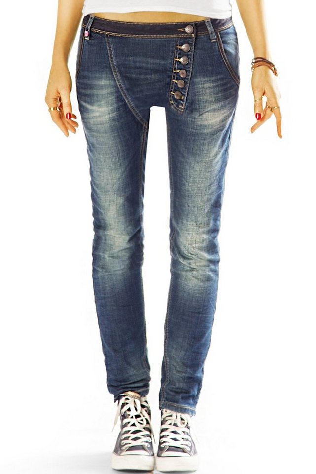 be styled Low-rise-Jeans Slim fit Hüftjeans mit asymmetrischer Knopfleiste - Damen - j15L mit Stretch-Anteil von be styled