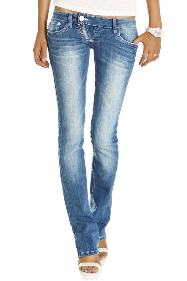 be styled Low-rise-Jeans ultra niedrige Damen Hüftjeans, gerade Hosen j99a von be styled