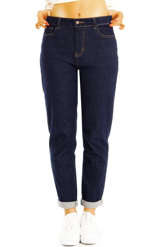 be styled Mom-Jeans Girlfriend Mom fit Jeans Hose High Waist Jeanshose - Damen - j27L-3 mit Stretch-Anteil von be styled