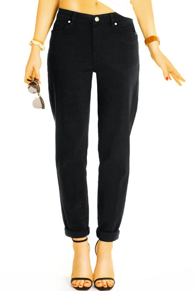 be styled Mom-Jeans Mom fit Jeans schwarze medium waist Boyfriendhose – Damen – j42k mit Stretch-Anteil von be styled