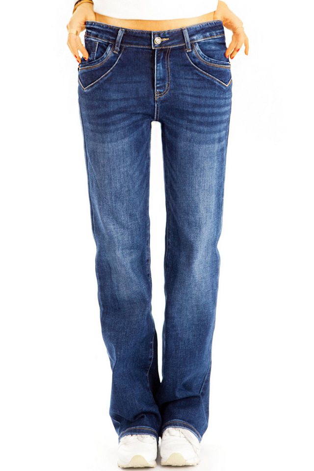be styled Regular-fit-Jeans Regular fit Medium waist Jeans Hose bequem - Damen - j46L-1 5-Pocket-Style von be styled