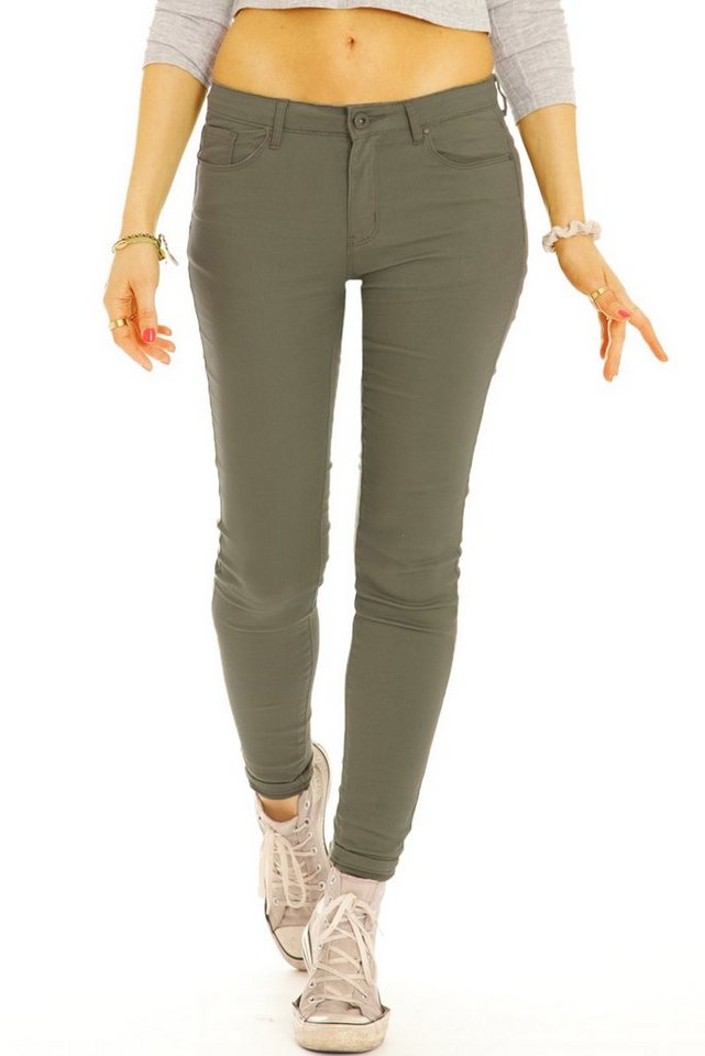 be styled Röhrenhose Skinny fit Hose Röhrenhose enge slim Hosen unifarben - Damen - j39p in Unifarben, mit Strecht-Anteil von be styled