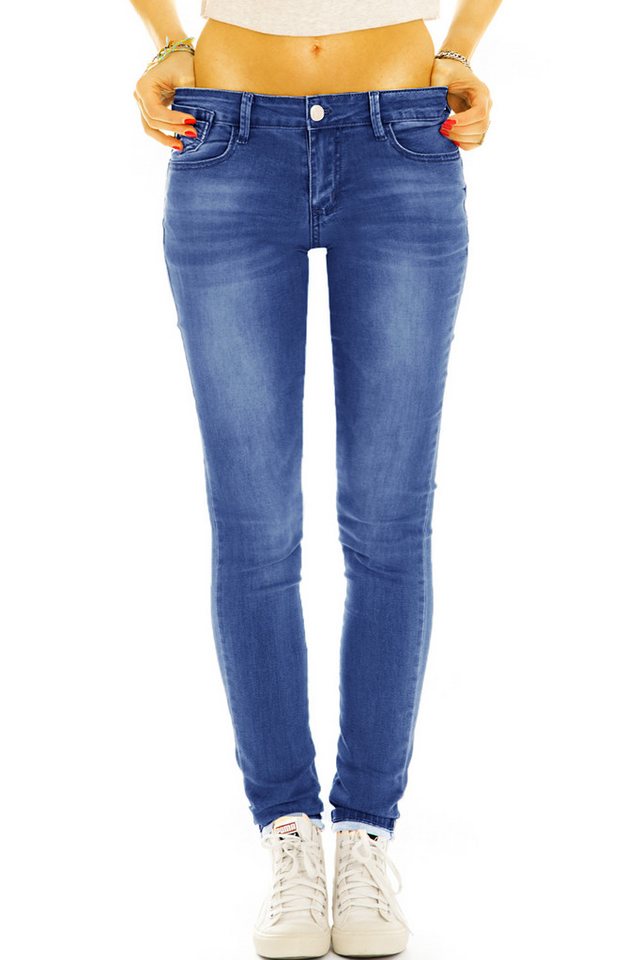 be styled Röhrenjeans Low Rise Jeans Hose Röhrenjeans Skinny Hüftjeans - Damen - j17l 5 Pocket Style von be styled