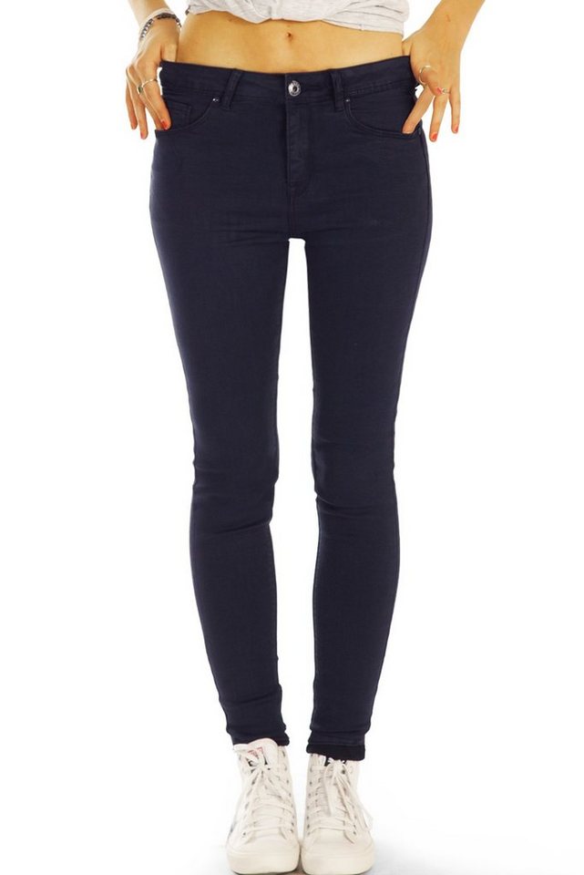 be styled Röhrenjeans Medium Waist Röhrenjeans Skinny Fit Stretch Hose eng - Damen - 25i 5-Pocket-Style, mit Stretch-Anteil von be styled