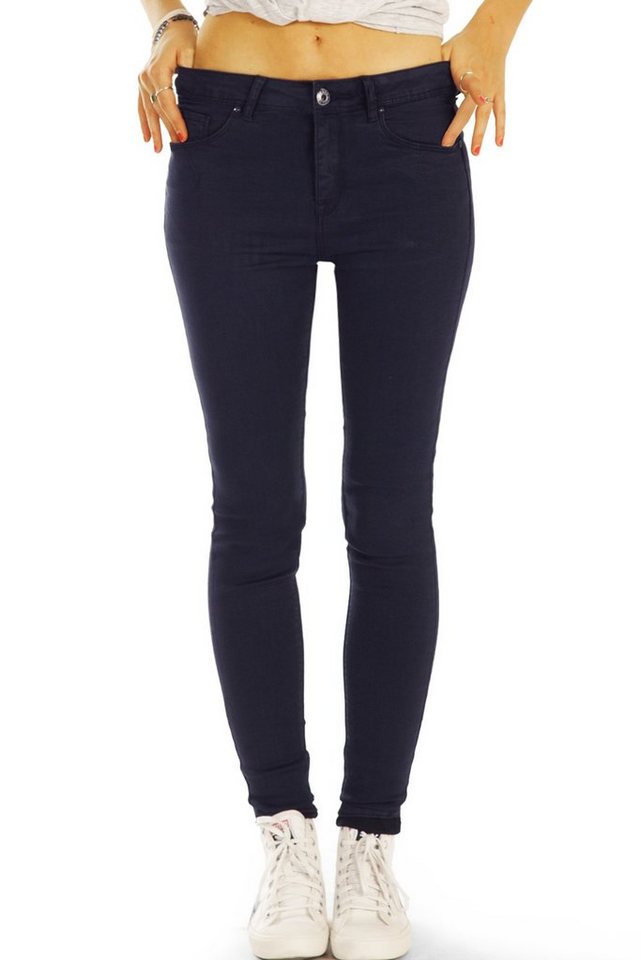 be styled Röhrenjeans Medium Waist Röhrenjeans Skinny Fit Stretch Hose eng - Damen - 25i mit Stretch-Anteil von be styled