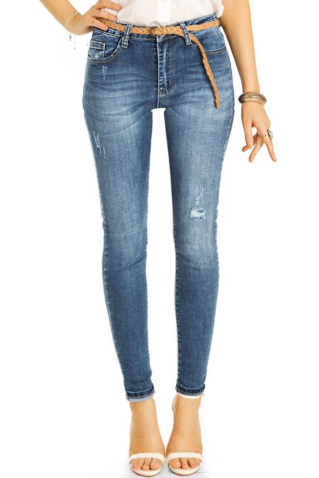 be styled Röhrenjeans Stretchjeans Hose enge Röhrenjeans high waist Hose - Damen - j23i-1 mit Stretch-Anteil, 5-Pocket-Style von be styled