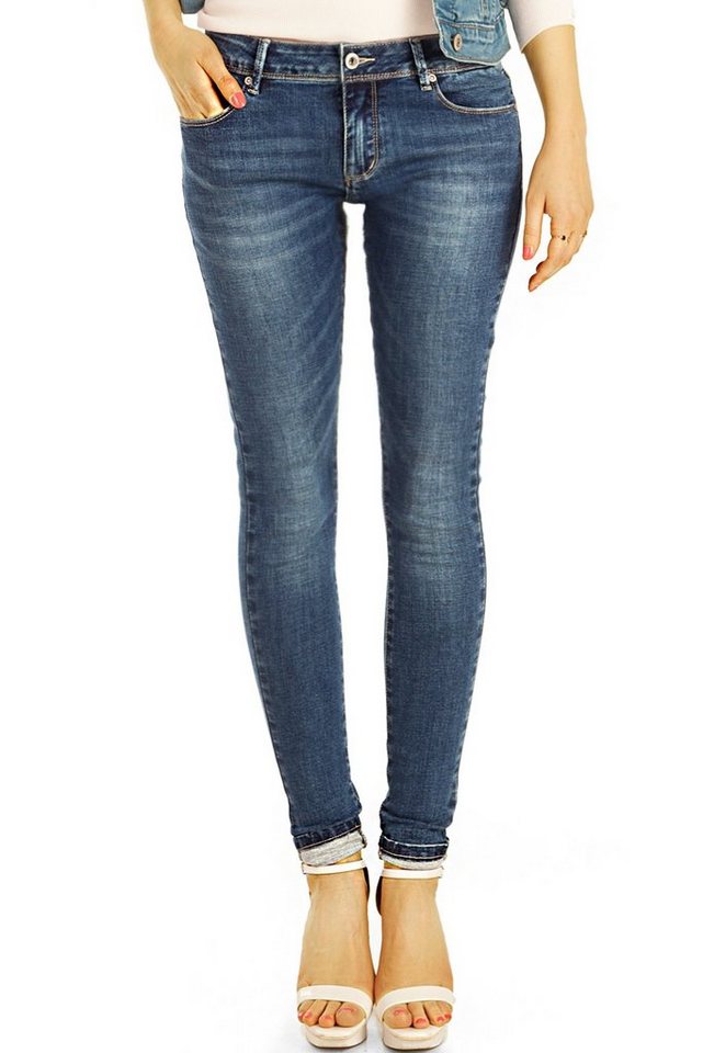 be styled Skinny-fit-Jeans Hüftjeans Röhrenjeans Skinny Fit Hosen stretch Jeans - Damen - j15k-2 mit Stretch-Anteil, 5-Pocket-Style von be styled