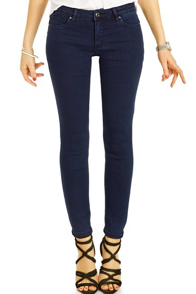 be styled Skinny-fit-Jeans Hüftjeans Skinny Hose - Stretch slim Röhrenjeans - Damen- j32p-1 mit Stretch-Anteil, 5-Pocket-Style von be styled