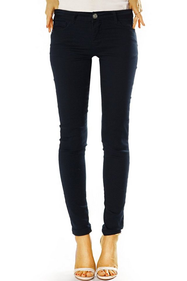 be styled Skinny-fit-Jeans Low Waist Hose enge Hüftjeans Skinny Hosen - Damen - j19e-1 (36-tlg) mit Stretch-Anteil, 5-Pocket-Style von be styled