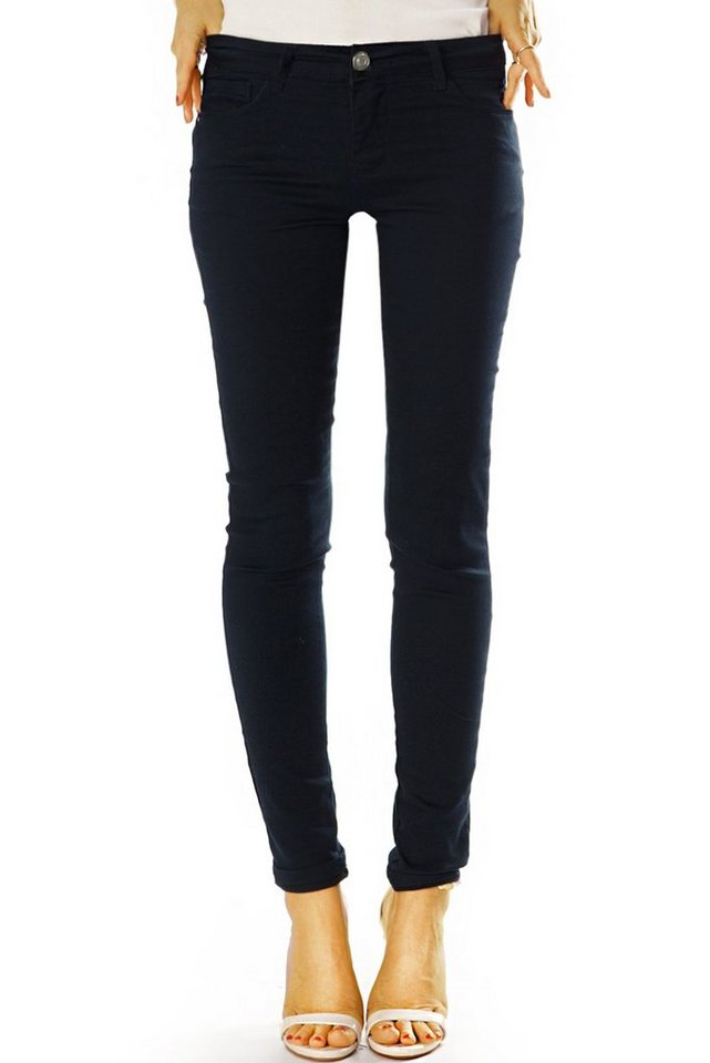 be styled Skinny-fit-Jeans Low Waist Hose enge Hüftjeans Skinny Hosen - Damen - j19e-1 mit Stretch-Anteil von be styled