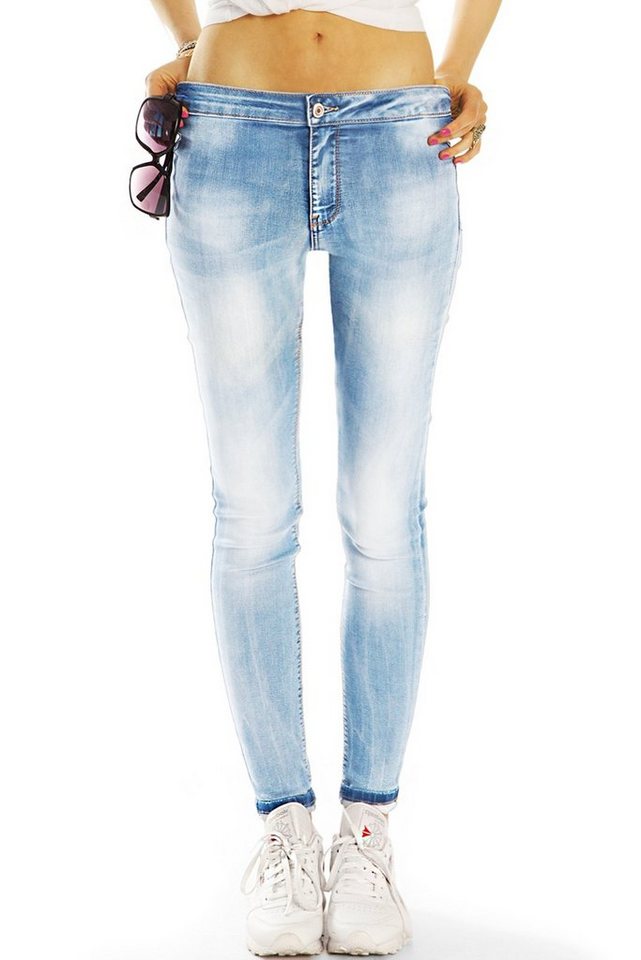 be styled Skinny-fit-Jeans Medium Waist Röhrenjeans enge Slim Fit Hose - Damen - j33g-2 mit Stretch-Anteil von be styled