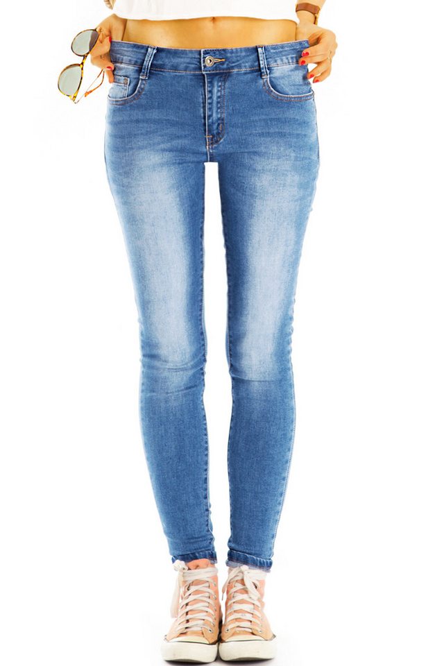 be styled Skinny-fit-Jeans Röhren Jeans Skinny Fit Medium Waist Stretch Denim - Damen - j28k-1 von be styled
