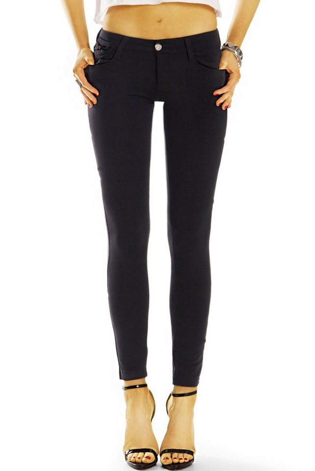 be styled Stoffhose Low Waist hüftige Röhrenjeans skinny strech Hüfthose - Damen - j35g-1 von be styled