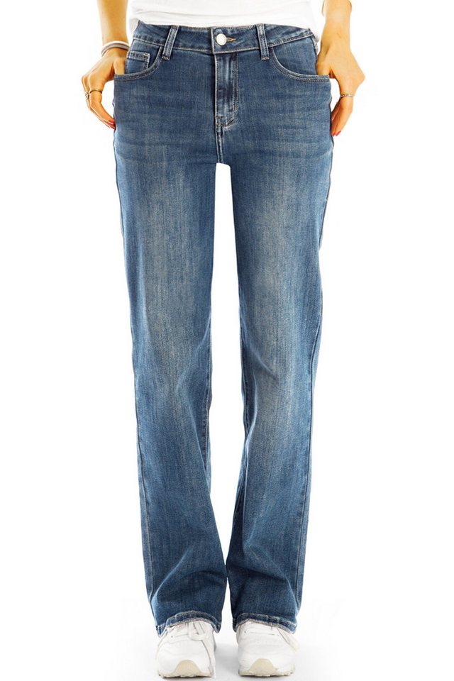 be styled Straight-Jeans Medium waist straight cut Jeans loose fit Damenjeans - Damen - j1k-1 5-Pocket-Sytle von be styled