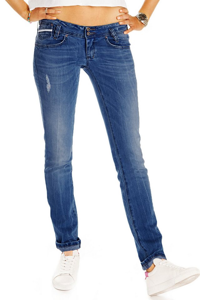 be styled Straight-Jeans Oragnic Low waist Damenhosen, stretchige Hüftjeans - Damen - Bio_001 von be styled
