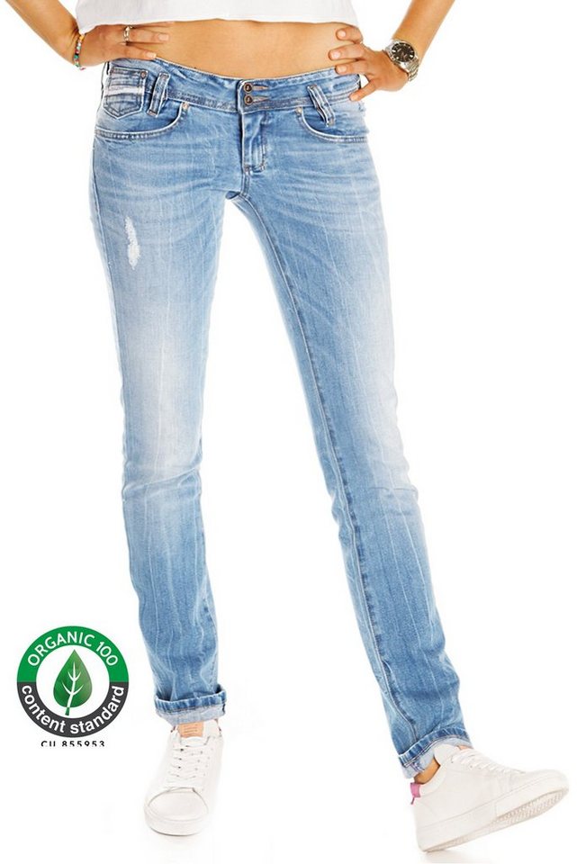 be styled Straight-Jeans Oragnic Low waist Damenhosen, stretchige Hüftjeans - Damen - Bio_001 von be styled