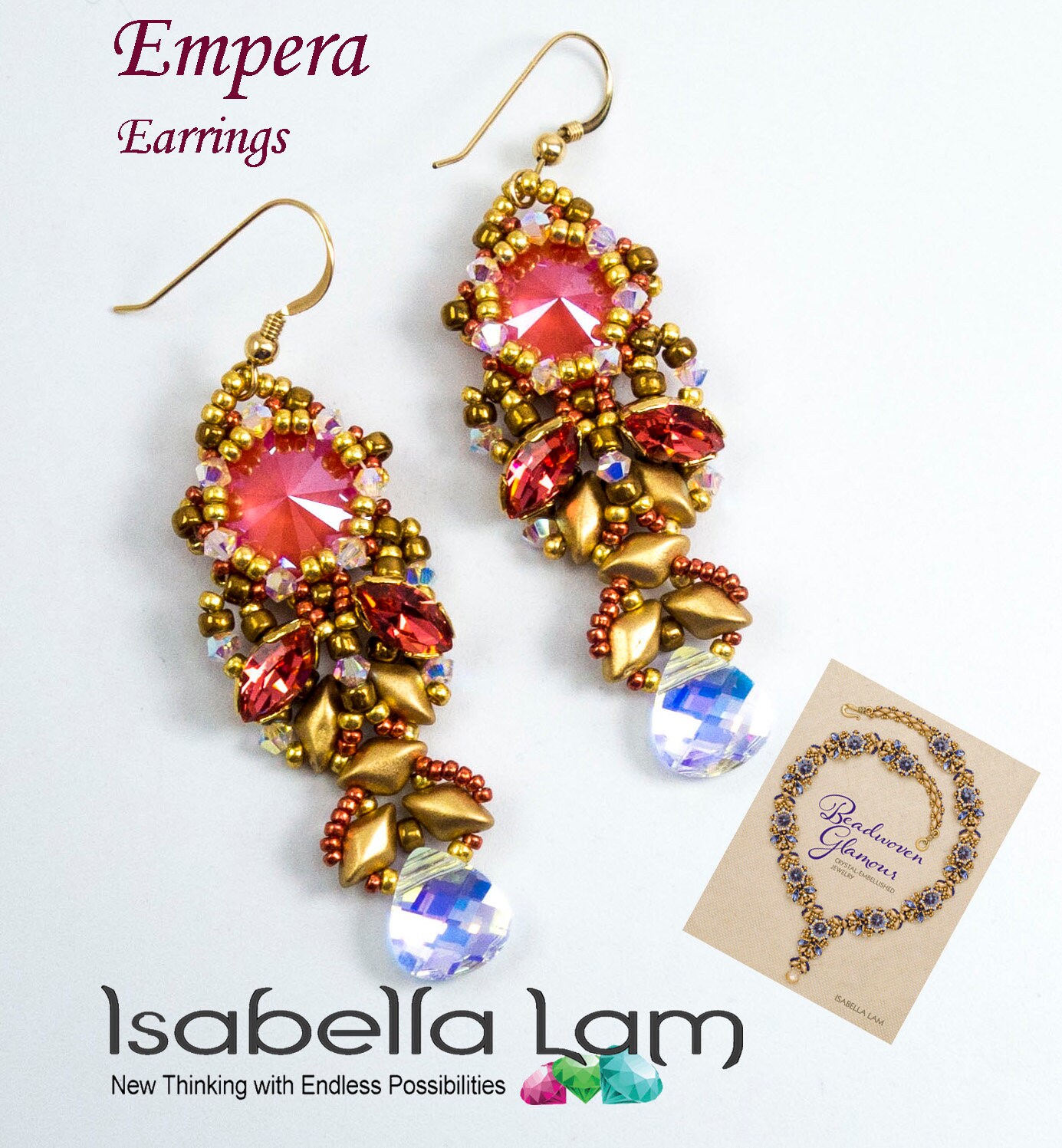 Empera Ohrringe Glasperlen Verzierte Kristall-Schmuck Kit Empera Ohrringe Glasperlen Verzierte Kristall-Schmuck Kit von bead4me