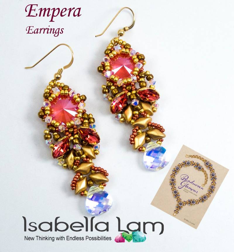 Empera Ohrringe Glasperlen Verzierte Kristall-Schmuck Kit Empera Ohrringe Glasperlen Verzierte Kristall-Schmuck Kit von bead4me