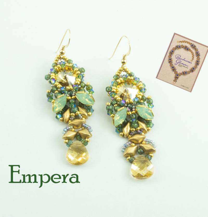 Empera Ohrringe Glasperlen Verzierte Kristall-Schmuck Kit von bead4me