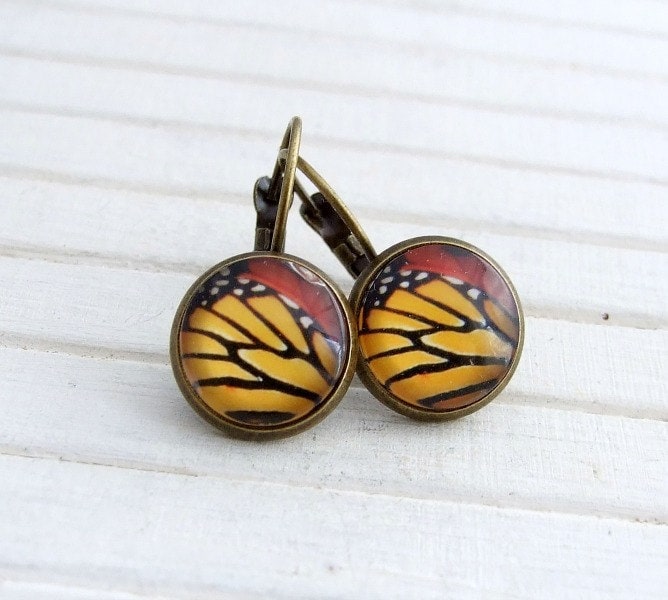 Schmetterling Flügel Ohrringe .. Ohrringe, Baumeln Geburtstag Geschenk, Natur Schmuck, Lepidoptera von beadishdelight