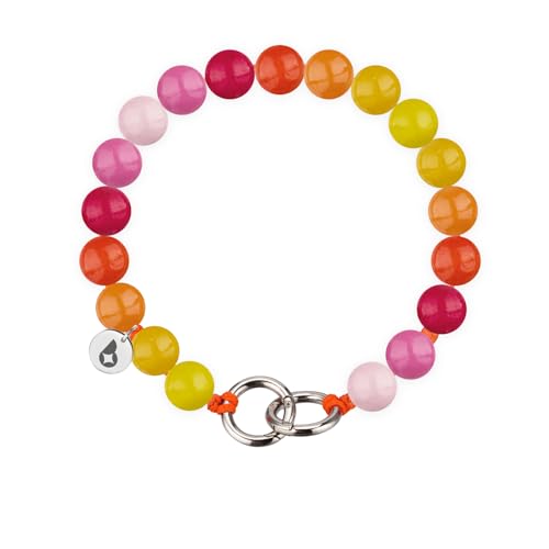 beadstars Perlen Handykette kurz oder Schlüsselanhänger mit Karabiner (25cm) - Ideal für Autoschlüsselanhänger, Schlüsselband, Handyanhänger kompatibel mit iPhone & Samsung (Sunset) von beadstars