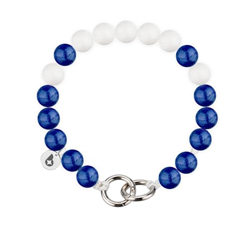 beadstars Perlen Handykette kurz oder Schlüsselanhänger mit Karabiner (25cm) - Ideal für Autoschlüsselanhänger, Schlüsselband, Handyanhänger kompatibel mit iPhone & Samsung (Marina) von beadstars