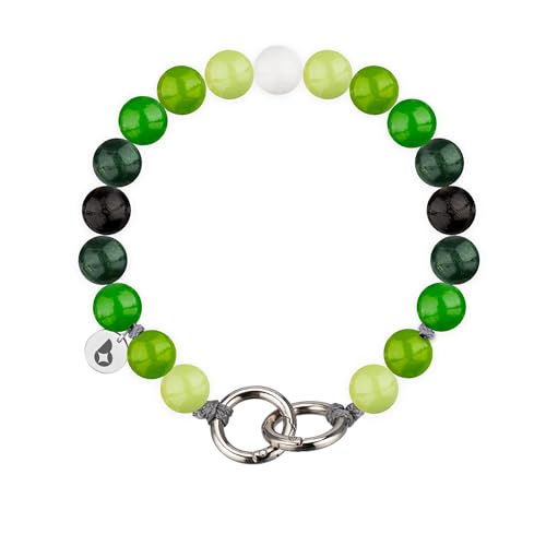 beadstars Perlen Handykette kurz oder Schlüsselanhänger mit Karabiner (25cm) - Ideal für Autoschlüsselanhänger, Schlüsselband, Handyanhänger kompatibel mit iPhone & Samsung (Summer Garden) von beadstars