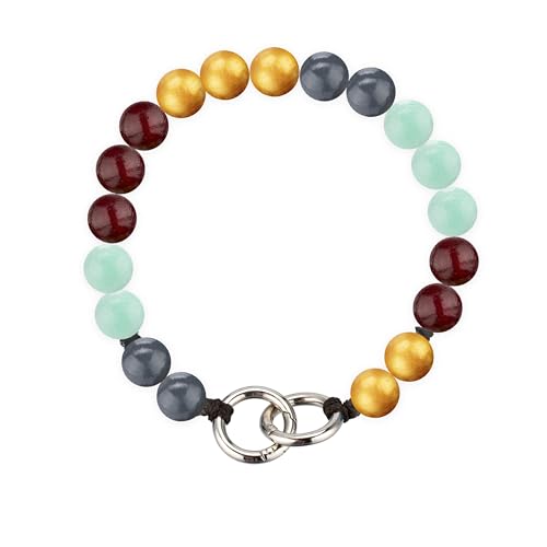 beadstars Perlen Handykette kurz oder Schlüsselanhänger mit Karabiner (25cm) - Ideal für Autoschlüsselanhänger, Schlüsselband, Handyanhänger kompatibel mit iPhone & Samsung (Treasure) von beadstars