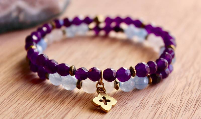 Freundschaft/Armband Stack Engel Achatarmband Amethyst Quarz Yogaschmuck Meditation Schmuck Freundschaft/Armband Stack Engel Achatarmband Amethyst Quarz Yogaschmuck Meditation Schmuck von beadtheSystem