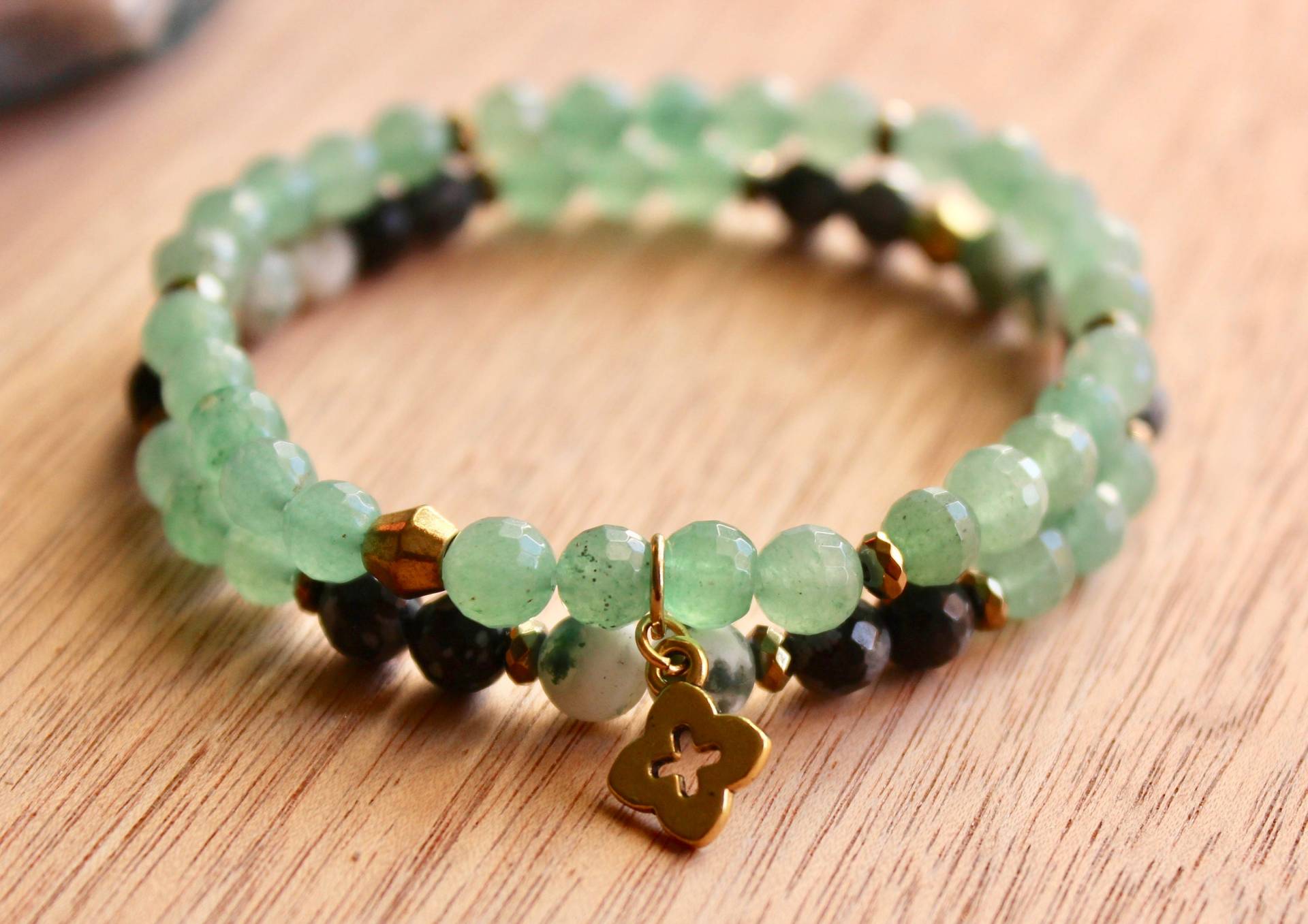 Ruhig/Armband Stack Aventurin Grün Kristallarmband Quarz Yogaschmuck Meditation Schmuck Ruhig/Armband Stack Aventurin Grün Kristallarmband Quarz Yogaschmuck Meditation Schmuck von beadtheSystem
