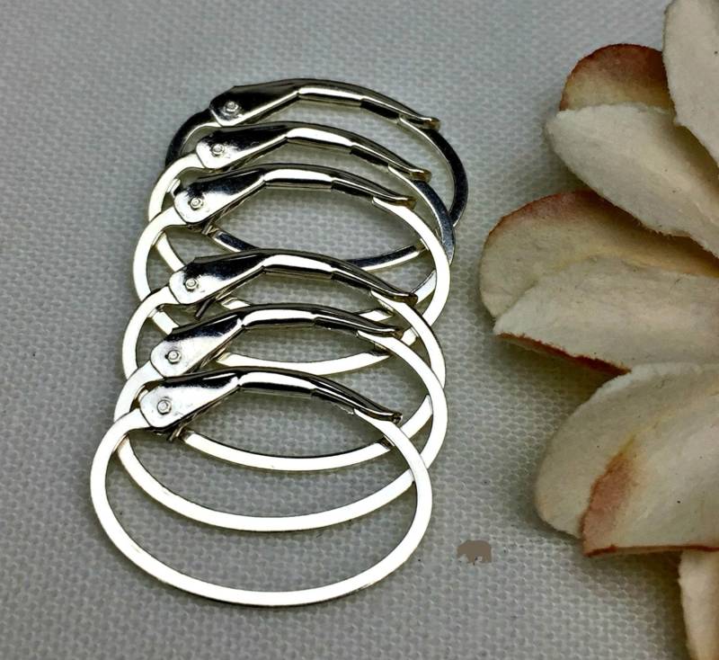 Austauschbare Brisuren Aus Sterlingsilber - Ohrringzubehör, Ohrringteile, Schmuckzubehör, Ovale Form, Ohrringhaken von bearcreekcharms