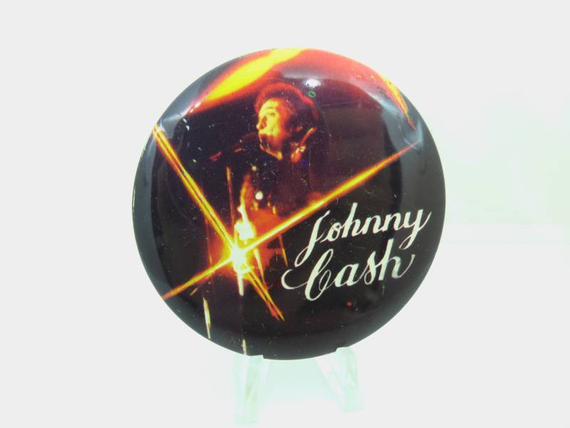 Grosser Vintage 70Er Jahre Johnny Cash - Anstecker von beatbopboom