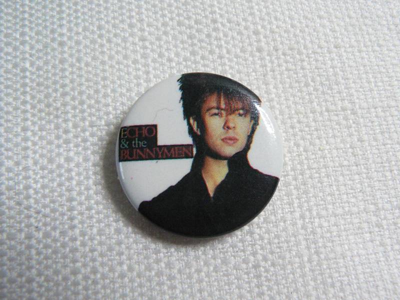 Vintage 80Er Jahre Echo Und Die Bunnymen - Ian Mcculloch Pin/Button Abzeichen von beatbopboom