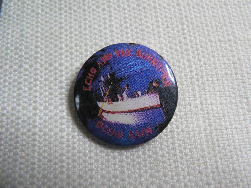 Vintage 80Er Jahre Echo & The Bunnymen - Ocean Rain Album | 1984 Pin/Button Anstecker von beatbopboom