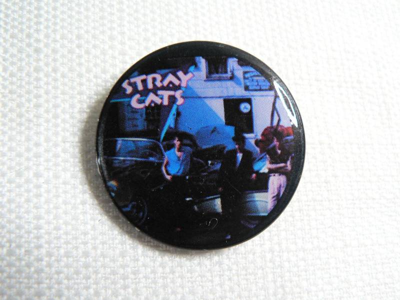 Vintage 80Er Jahre Stray Cats - Built For Speed Album | 1982 Pin/Button Anstecker von beatbopboom