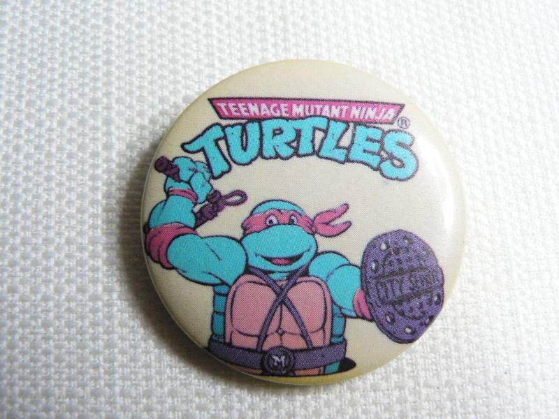 Vintage 80Er Jahre Teenage Mutant Ninja Turtles - Michelangelo Mirage Studios Pin/Knopf Abzeichen von beatbopboom