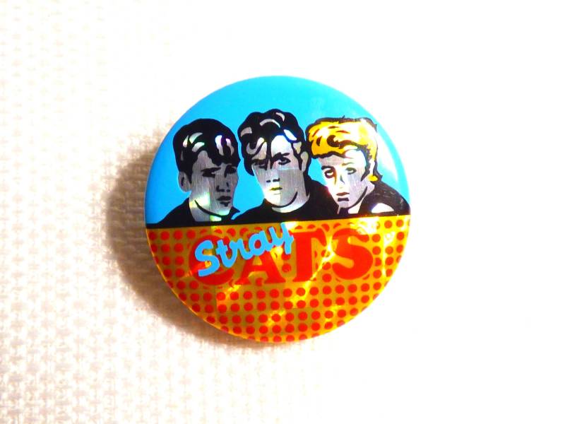 Vintage 80S Stray Cats-Prism Style Pin/Button/Badge von beatbopboom