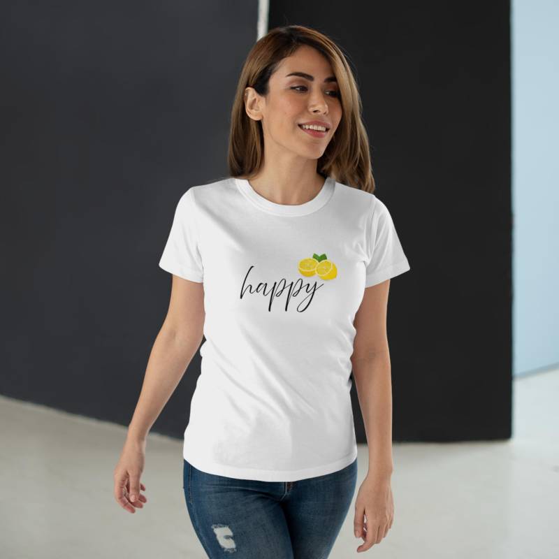 Happy Lemon Damen T-Shirt von beautifuldesiiiings