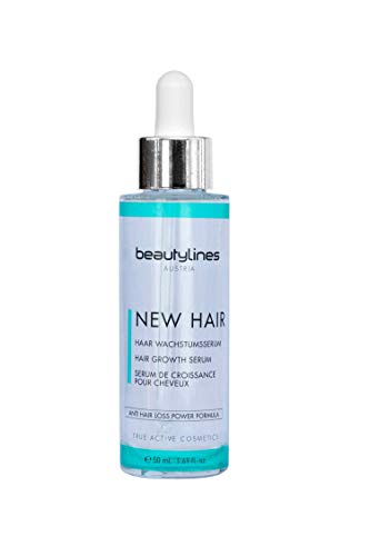 Beautylines® New Hair Serum 50 ml – Haarserum gegen Haarausfall mit effektiven Aktiv-Wirkstoff, Kamille & Zitronenöl – unterstützt Haarwachstum & Haarwurzeln – Pflege für Männer & Frauen von beautylines