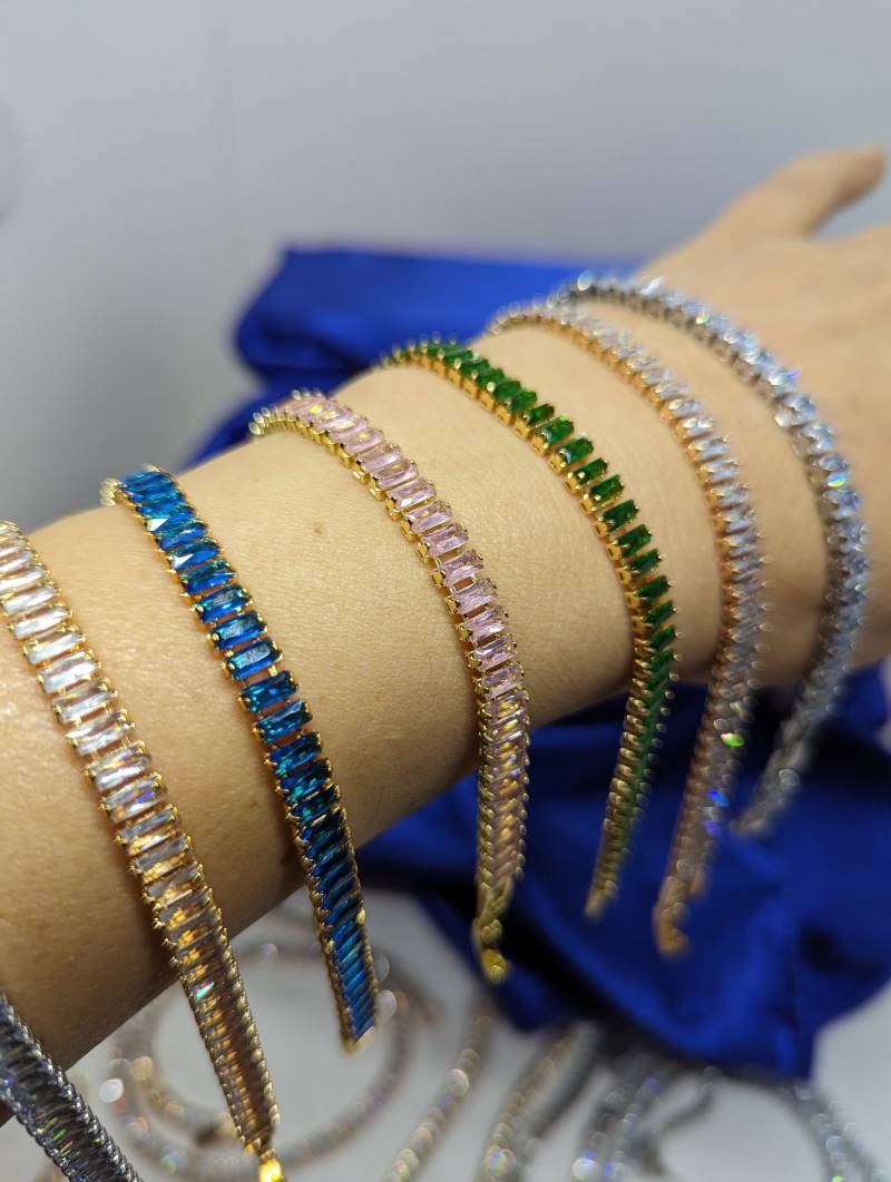 Eternity Birthstone Braceletcustom Multi Gemstone Tennis Bracelet.gemstone Jewelry.personalized Jewelryanniversary Gift For Her.eternity von beautyway073