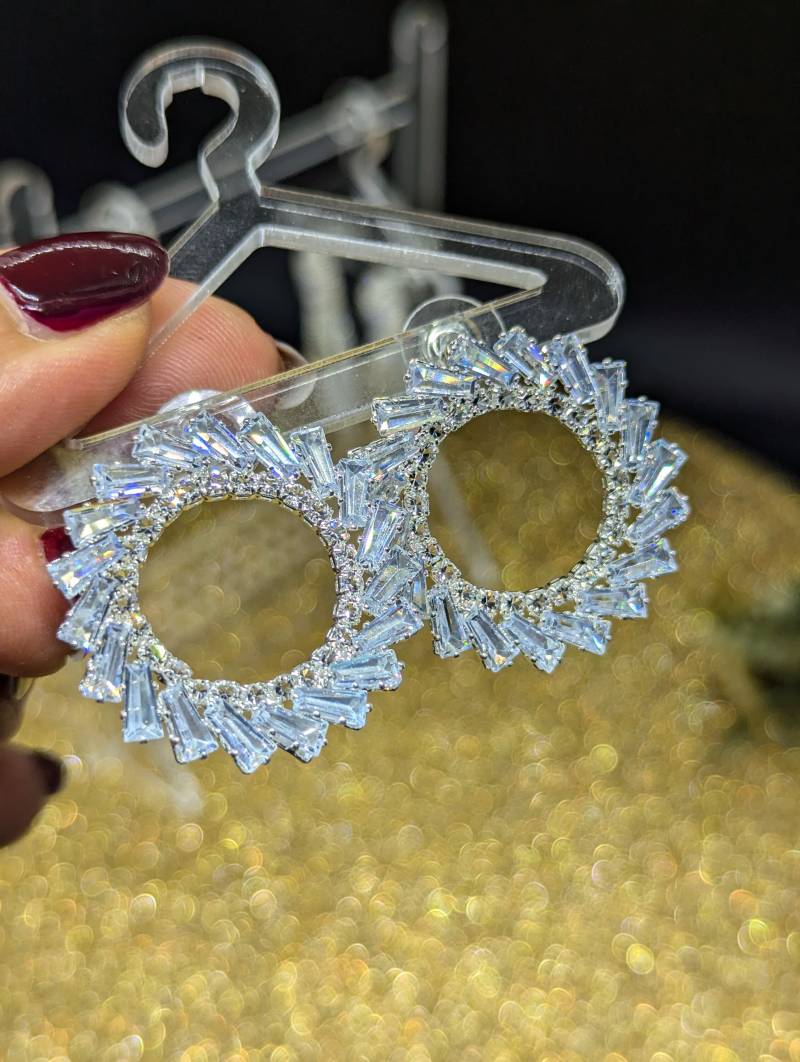 Braut Ohrringe, Bridal Earrings, Wedding Earrings, Bridesmaid Gift, Brautschmuck, Birthday Gift, Crystals Earrings, Dangle Earrings, Silver Earrings von beautyway073