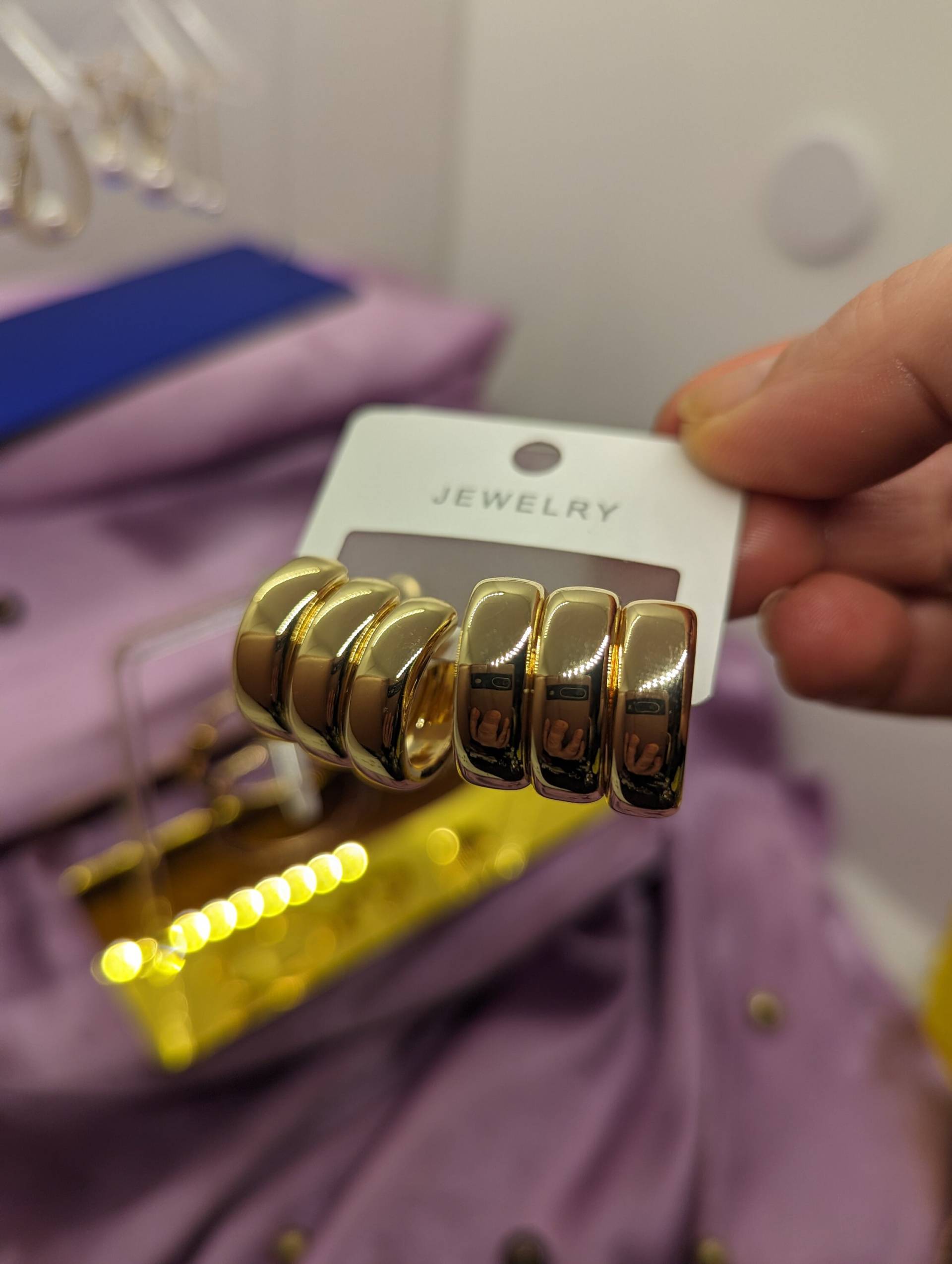 Creolen Mit Drei Bändern, 3 in 1, Dreifach Ohrringe, Creolen, Triple Hoop Earrings, Huggie Earrings, Chunky Earrings, Large Earrings Creolen Mit Drei Bändern, 3 in 1, Dreifach Ohrringe, Creolen, Triple Hoop Earrings, Huggie Earrings, Chunky Earrings, Large Earrings von beautyway073