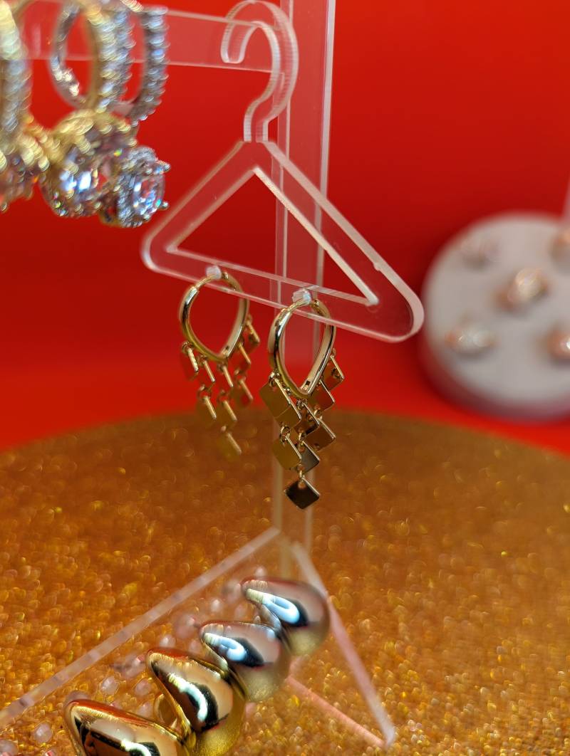 Rose Gold Earrings, Rose Dangle Flower Jewellery, Gifts For Her Minimalist Earrings Girlfriendgifts von beautyway073