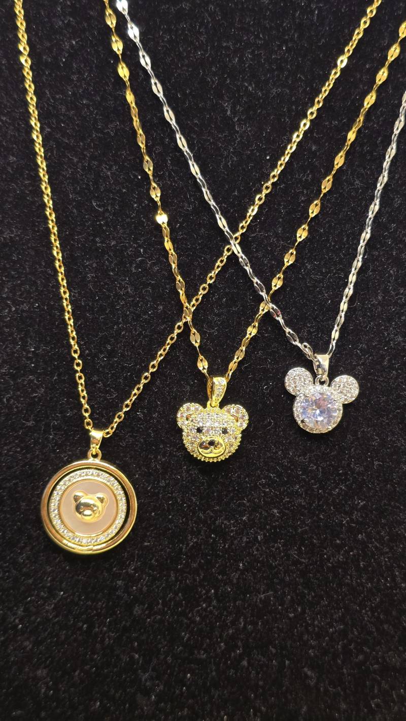 Teddy Bear Pendant Necklace, Animal Jewelry Für Women & Kids Tiny Necklace, Dainty Necklace, Birthday Gift, Best Friend Gift von beautyway073